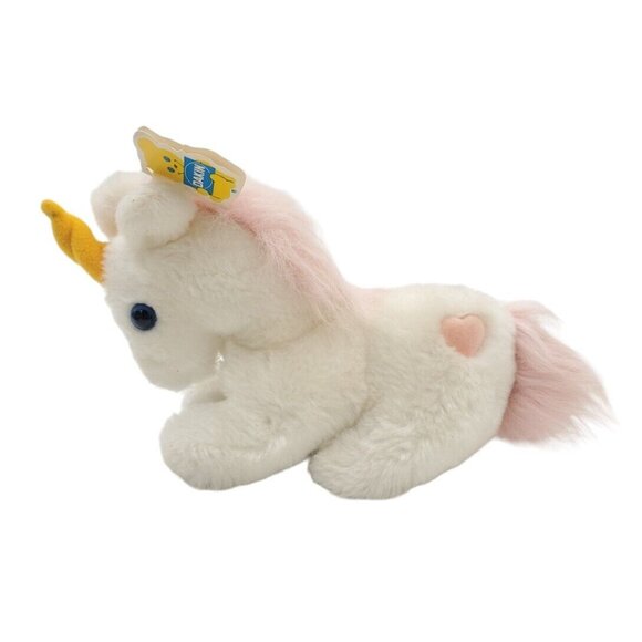 Dakin 1982 Vintage Small 6" Unicorn White Pink Heart Plush Stuffed Animal W/ TAG - Picture 4 of 9